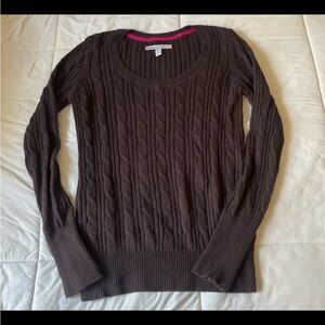Old Navy Chocolate Cable Knit Sweater